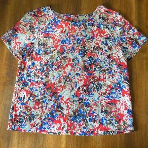 J. Crew Pink Floral Tee Shirt, XL
